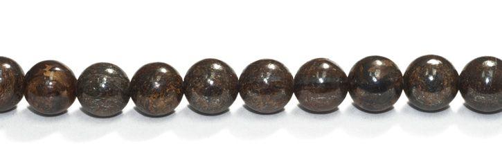 12mm Bronzite Round with 2.5mm Hole (aprox16) - Too Cute Beads