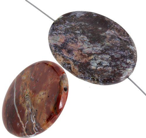 Rainbow Agate 30x40mm Oval Beads - Too Cute Beads
