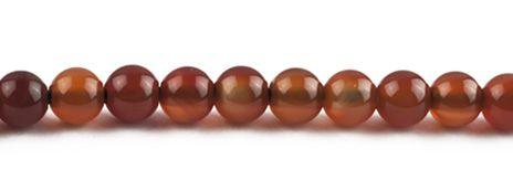 8mm Carnelian Round with 2.5mm Hole (aprox26)