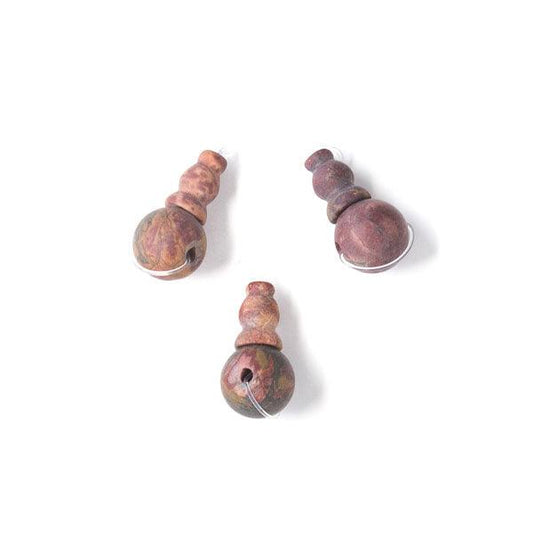 Matte Red Cherry Creek Jasper Guru Bead - 10mm (1 Piece) - Too Cute Beads