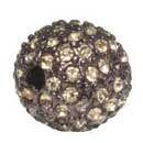 Pave Bead 14mm Chocolate - Light Colorado Topaz (1 Piece) - Too Cute Beads