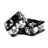 8mm Black Finish Squaredell - Crystal (Sold by the piece)