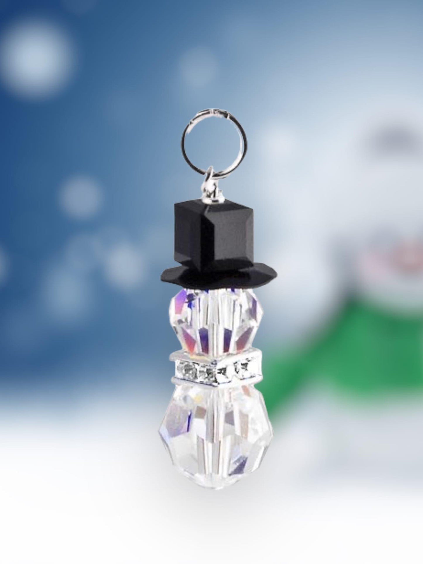 Swarovski Snowman Pendant Kit - Crystal - Too Cute Beads