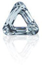 Swarovski 14mm Triangle Pendant - Crystal CAL (1pc) - Too Cute Beads