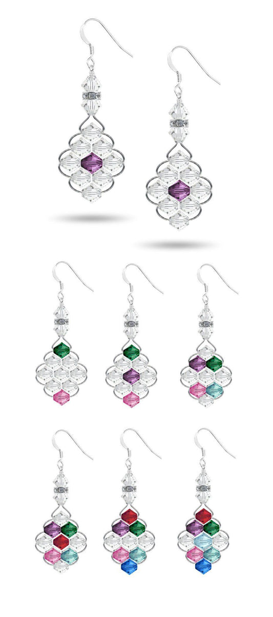 Swarovski Crystal Birthstone Weave Earrings Kit - Too Cute Beads