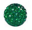 Pave Bling Bead - 12mm Emerald with 2mm Hole (1 Piece) - Too Cute Beads