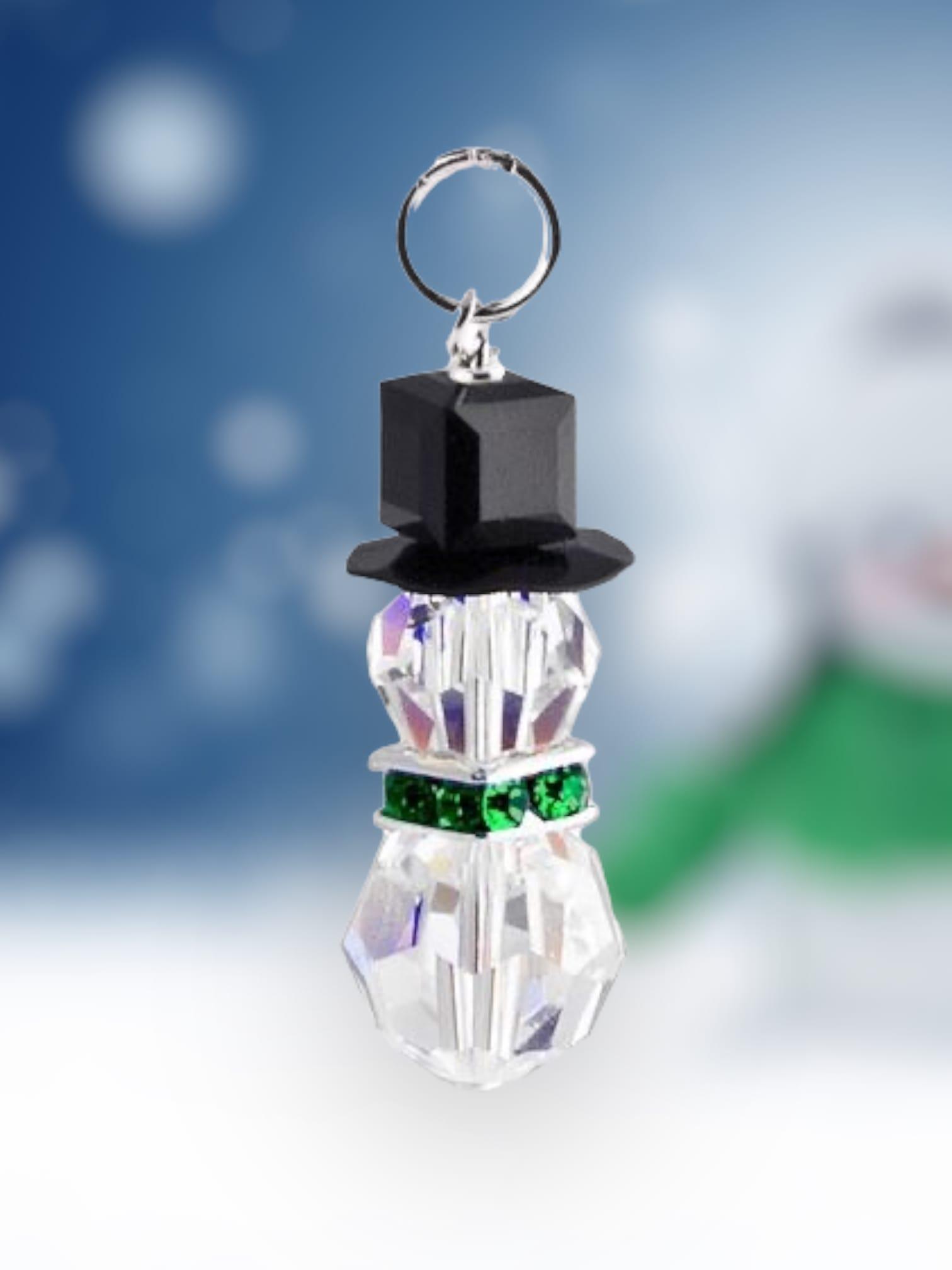 Swarovski Snowman Pendant Kit - Emerald - Too Cute Beads