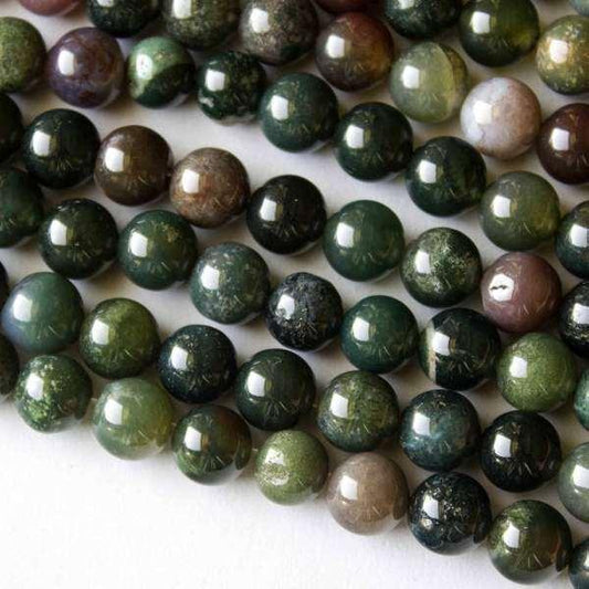 8mm Round Grade A Gemstone Beads - Fancy Jasper (10 Pack) - Too Cute Beads