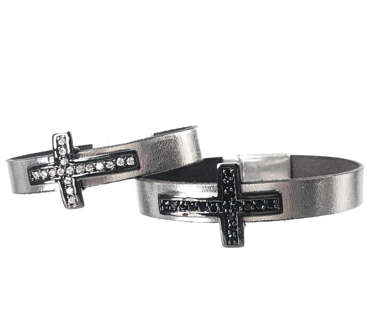 Leather Cross Bracelet Kit - Too Cute Beads