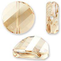 Swarovski 14mm Twist Bead - Crystal Golden Shadow (1 Piece) - Too Cute Beads