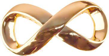 Bead Thru Bead Thru Infinity Symbol 35x18 Gold Plate (1 Piece) - Too Cute Beads