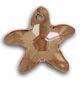 Swarovski 16mm Starfish Pendant - Crystal Golden Shadow (1pc) - Too Cute Beads