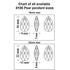 Swarovski Crystal 6106 Pear Pendants - Too Cute Beads