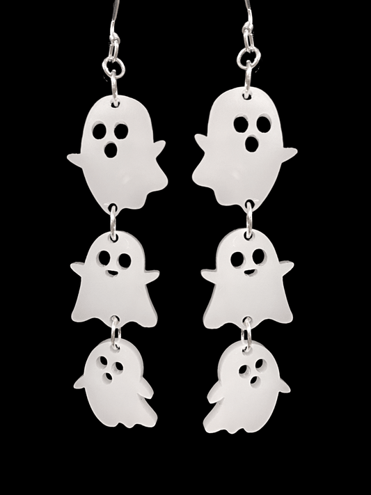 Ghost trio Earring - Halloween Jewelry Making Kit - Too Cute Beads