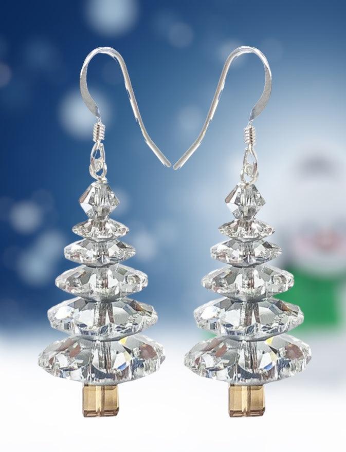 5 Tier Christmas Tree Earring Kit - Crystal Foiled
