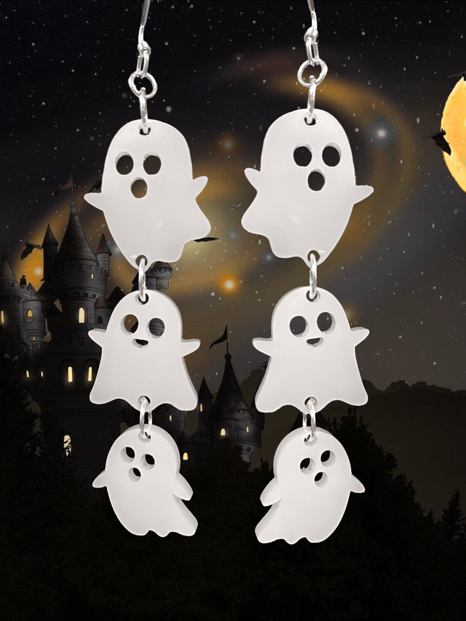 Ghost trio Earring - Halloween Jewelry Making Kit