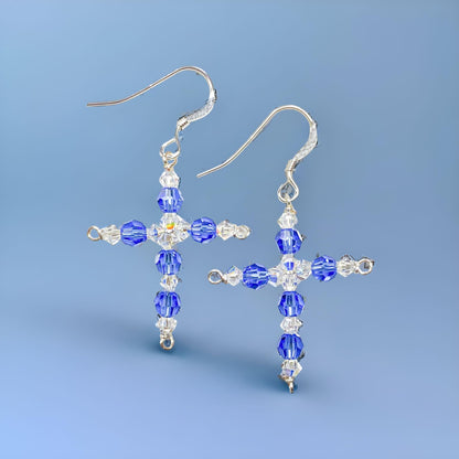 Crystal Cross Earring Kit - Too Cute Beads