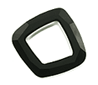 Swarovski 14mm Cosmic Square Ring - Jet (1pc)