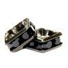 6mm Black Finish Squaredell - Jet (Sold by the piece) - Too Cute Beads