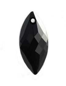 Swarovski 40mm Navette Pendant - Jet (1pc)