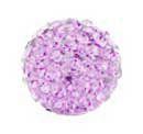 Pave Bling Bead - 14mm Light Amethyst with 2mm Hole (1 Piece) - Too Cute Beads