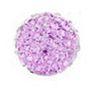 Pave Bling Bead - 10mm Lt. Amethyst with 2mm Hole (1 Piece) - Too Cute Beads