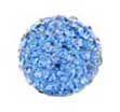 Pave Bling Bead - 12mm Light Sapphire with 1mm Hole (1 Piece)