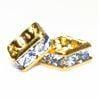 6mm Gold Plate Squaredell - Light Sapphire (Sold by the piece)