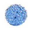 Pave Bling Bead - 12mm Light Sapphire with 2mm Hole (1 Piece) - Too Cute Beads