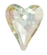 Swarovski 27mm Wild Heart Pendant - Luminous Green (1pc) - Too Cute Beads