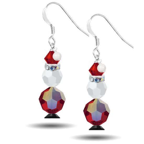 Mini Santa Earrings - Christmas Jewelry Making Kit - Too Cute Beads