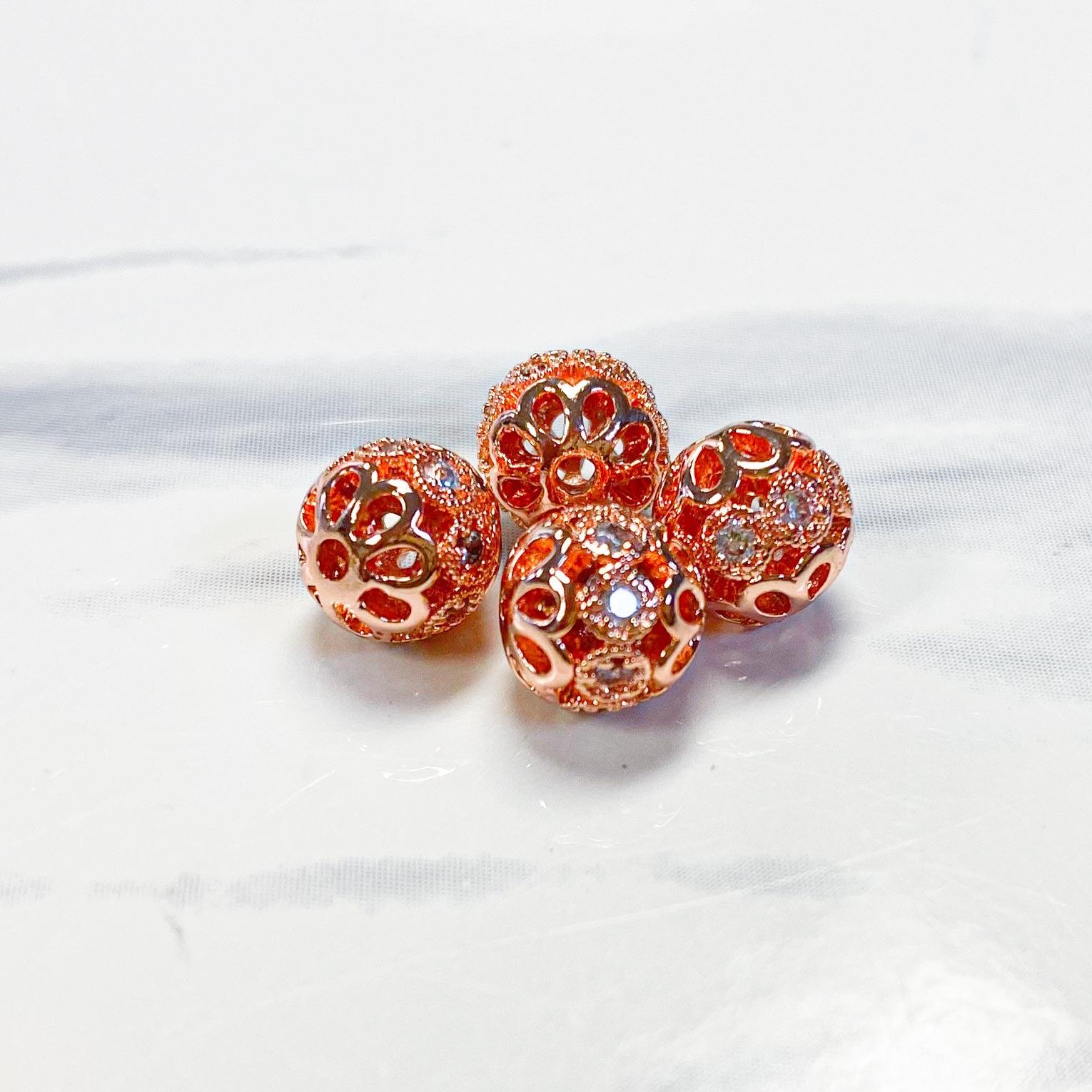8mm Micro Pave CZ Beads (Sold by the Piece)