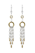 Mixed Metals Silver and Gold Link Earrings - Jewelry Making Kit - Too Cute Beads
