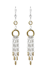 Mixed Metals Silver and Gold Link Earrings - Jewelry Making Kit - Too Cute Beads