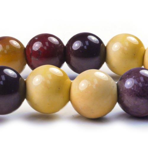 8mm Mookaite Round with 2.5mm Hole (Aprox 26) - Too Cute Beads