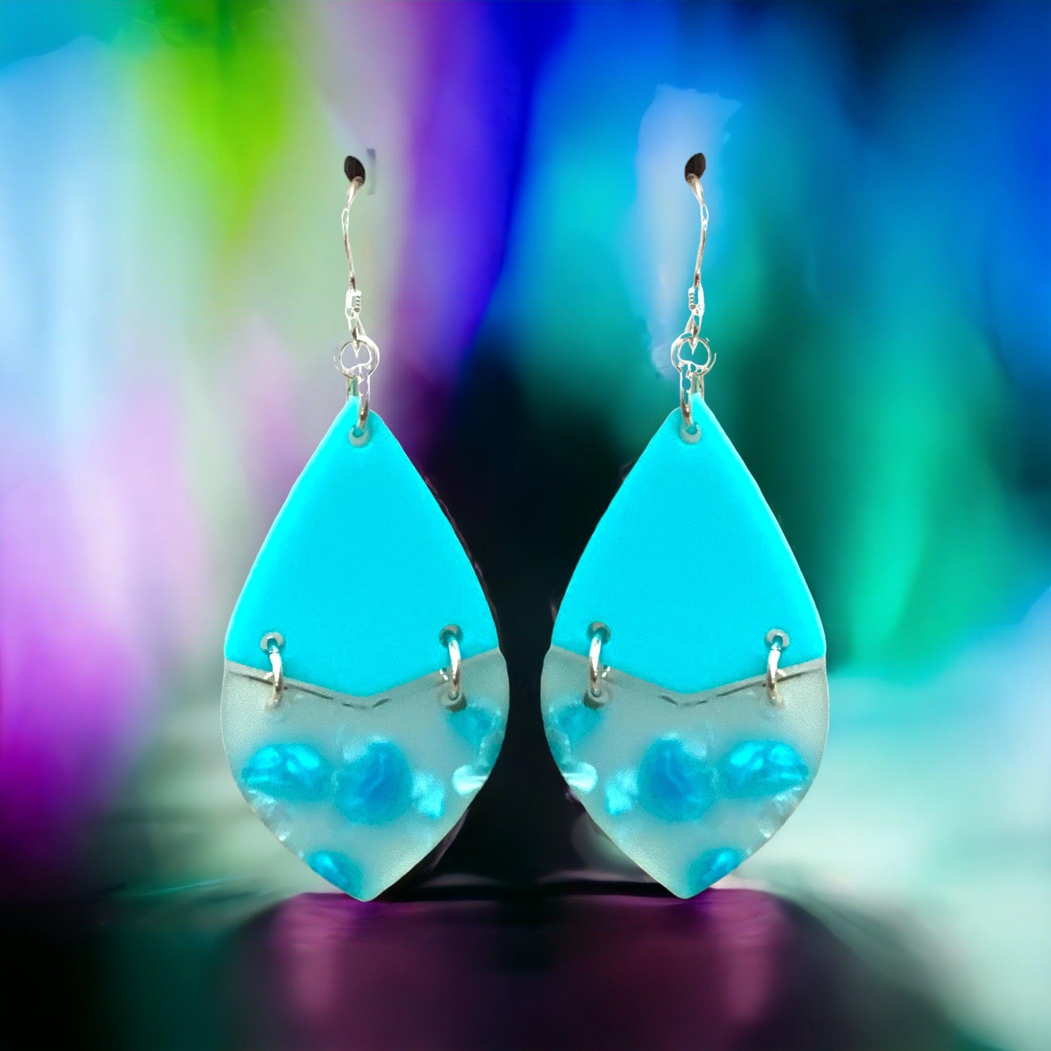 DIY Acrylic Earring Kit - Two-Tone Navette Earrings - Too Cute Beads