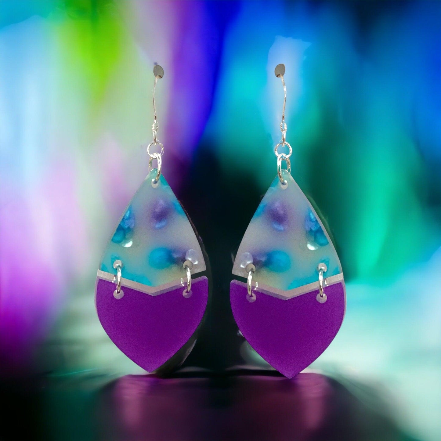 DIY Acrylic Earring Kit - Two-Tone Navette Earrings - Too Cute Beads