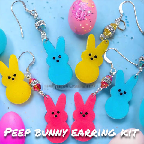 Peep Bunny Inspired Easter Earring Kit - Too Cute Beads