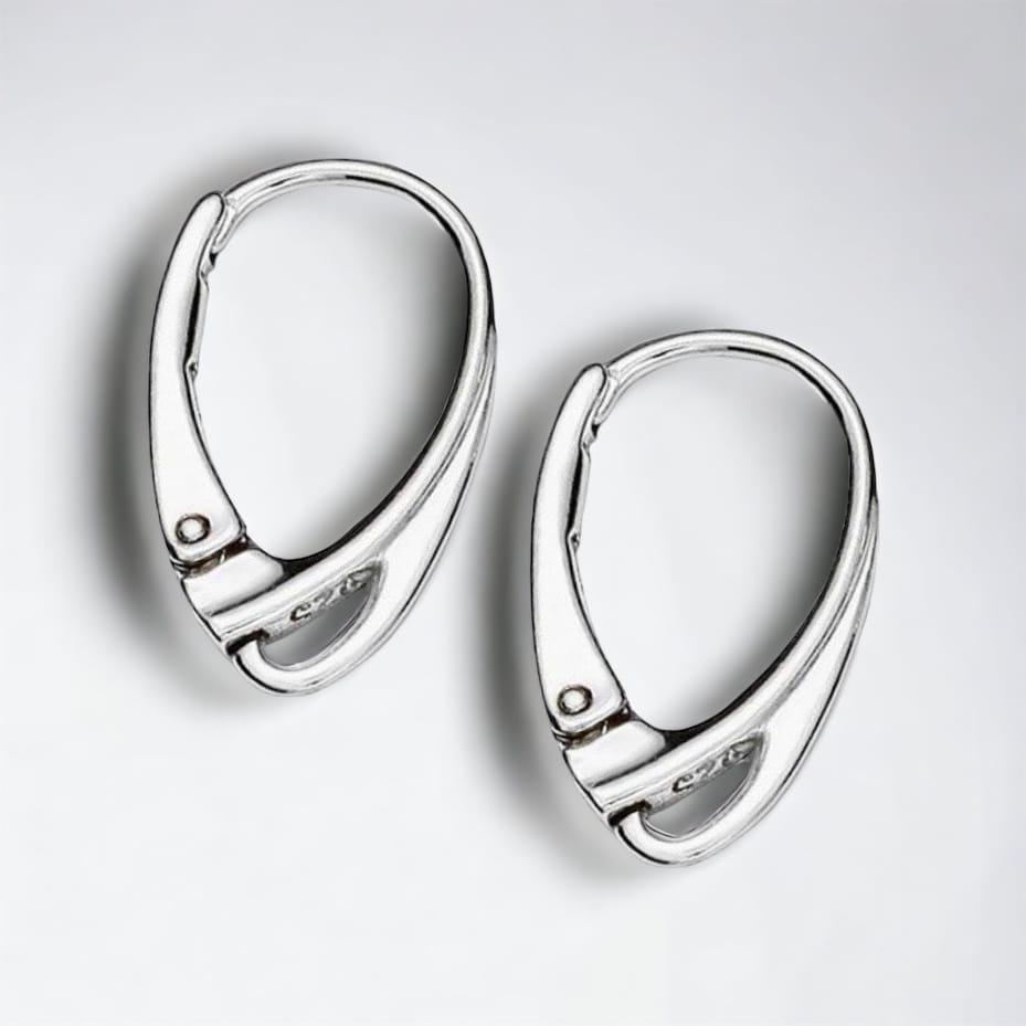 .925 Sterling Silver Lever Back Earring Findings (1 Pair) - Too Cute Beads