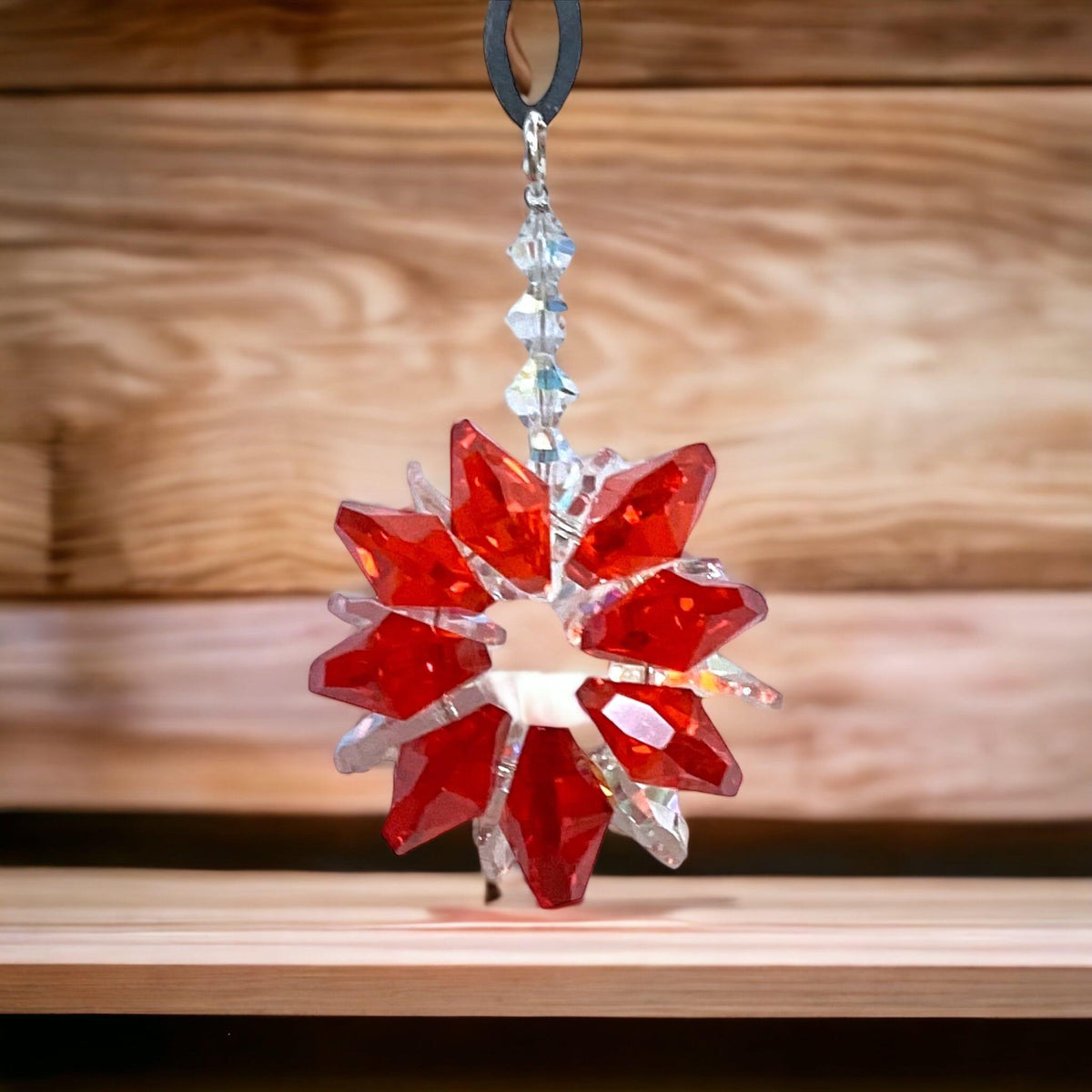 DIY Suncatcher Kit - Clustered Crystals Reverseable Suncatcher Red