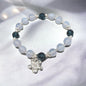 DIY Bracelet Kit - Blue Chalcedony Flower Bracelet - Too Cute Beads