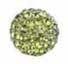 Pave Bling Bead - 6mm Olivine with 1mm Hole (1 Piece) - Too Cute Beads