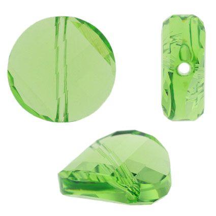 Swarovski 18mm Twist Bead -Peridot (1 Piece) - Too Cute Beads