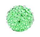 Pave Bling Bead - 14mm Peridot with 2mm Hole (1 Piece) - Too Cute Beads