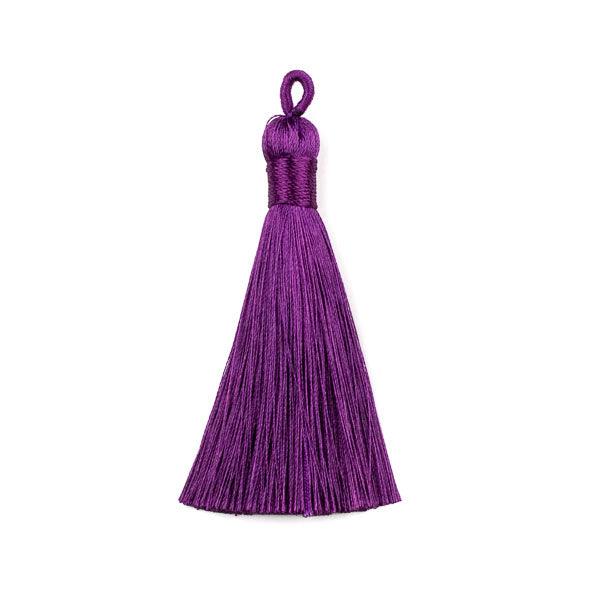 3" Polyester Silky Thread - Dark Purple (1 Piece) - Too Cute Beads