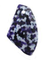 Swarovski 39mm Galactic Verical Pendant - Mosaic Purple Opaque (1pc) No Longer in Production - Too Cute Beads