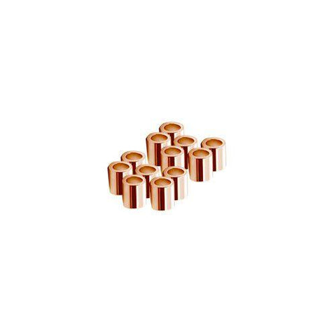 14K Rose Gold Crimp Tubes - 2mm x 2mm (Sold in packs of 10)) - Too Cute Beads