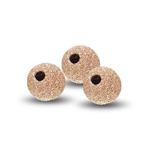 14K Rose Gold Filled Seamless Round Stardust Beads - 10mm (2 Pack) - Too Cute Beads