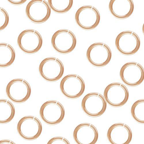 14K Rose Gold Filled 4mm Jump Rings - 20ga (10 Pack) - Too Cute Beads