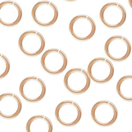 14K Rose Gold Filled 5.8mm Jump Rings - 18ga (10 Pack) - Too Cute Beads